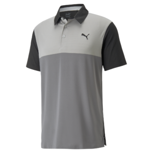 PUMA 537448-01 CLOUDSPUN COLORBLOCK POLO - POLO MAJICA MOŠKA - ČRNA BARVA - US M