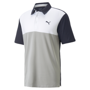 PUMA 537448-02 CLOUDSPUN COLORBLOCK POLO - POLO MAJICA MOŠKA - MODRA BARVA - US S