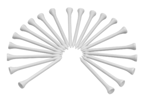 LONGRIDGE Wooden White Tees - Size: 53 mm 20 kom