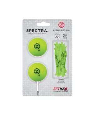 ZERO FRICTION SPECTRA TWO BALL-TEE PACK GREEN - ZFTBTFL