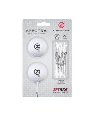 ZERO FRICTION SPECTRA TWO BALL-TEE PACK WHITE - ZFTBTFW