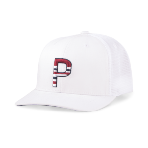 PUMA 023738-02 SUNDOWN TRUCKER P SNAPBACK CAP - KAPA MOŠKA - BELA BARVA - INT OSFA