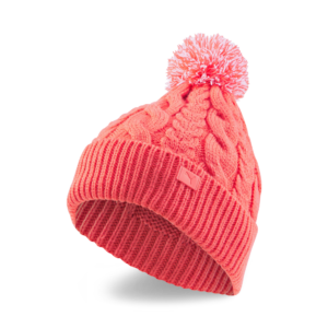 PUMA 024218-03 W'S CABLE POM BEANIE - KAPA ŽENSKA - ROZA BARVA - INT OSFA