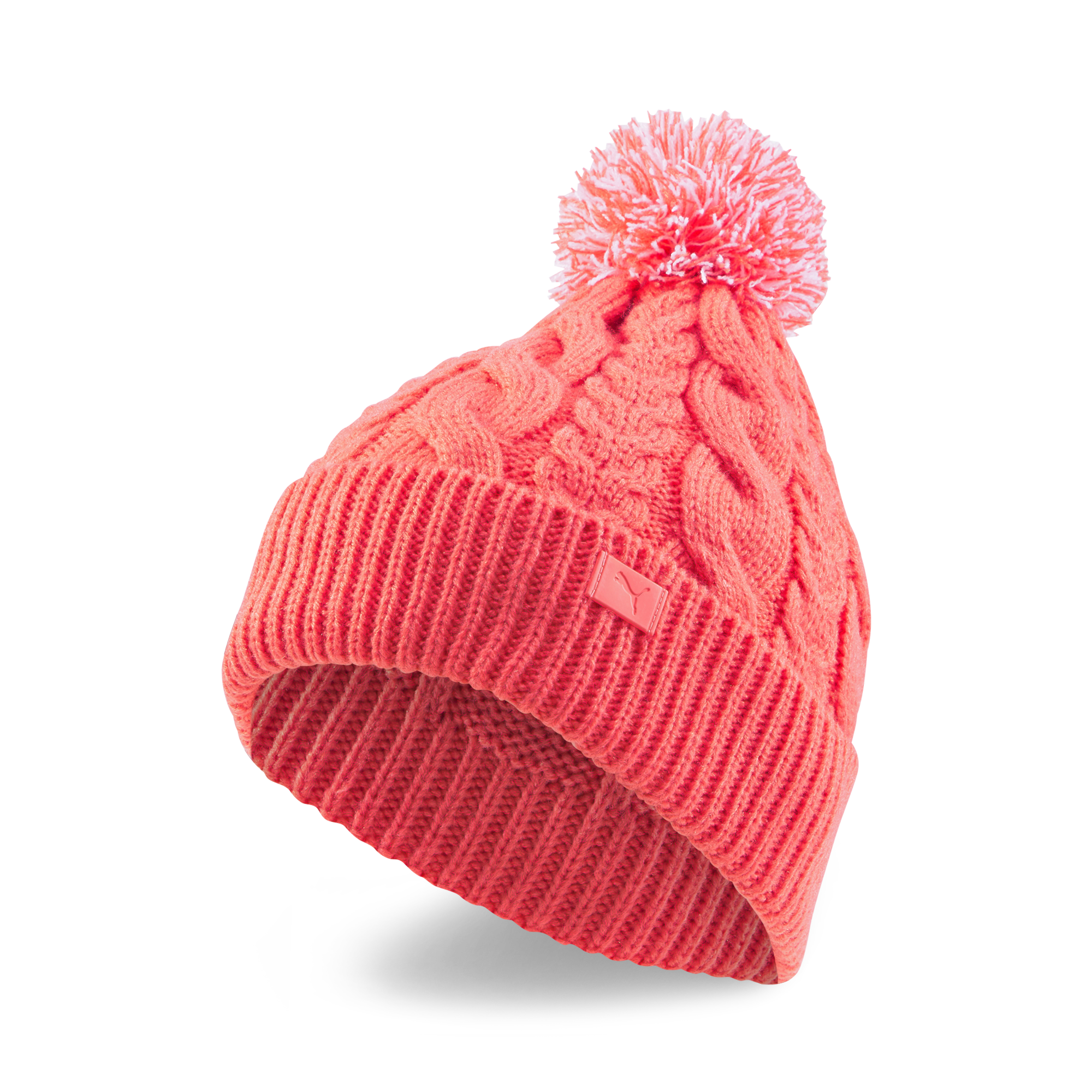 PUMA 024218-03 W'S CABLE POM BEANIE - KAPA ŽENSKA - ROZA BARVA - INT OSFA