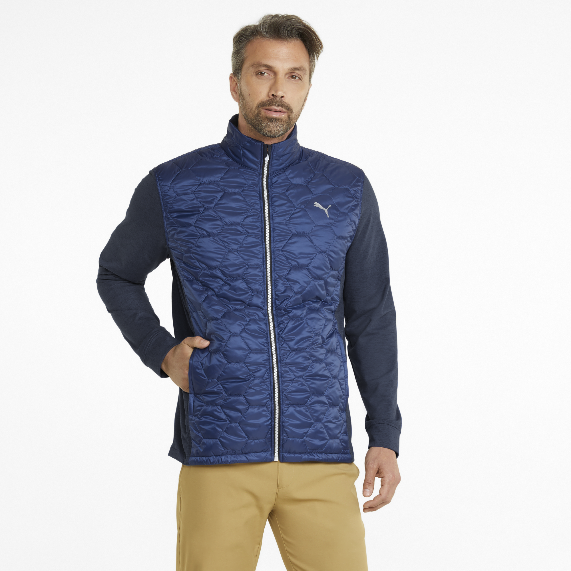 PUMA 531099-03 CLOUDSPUN WRMLBL JACKET - JAKNA PODLOŽENA MOŠKA - SVETLO MODRA BARVA - US L - slika 3
