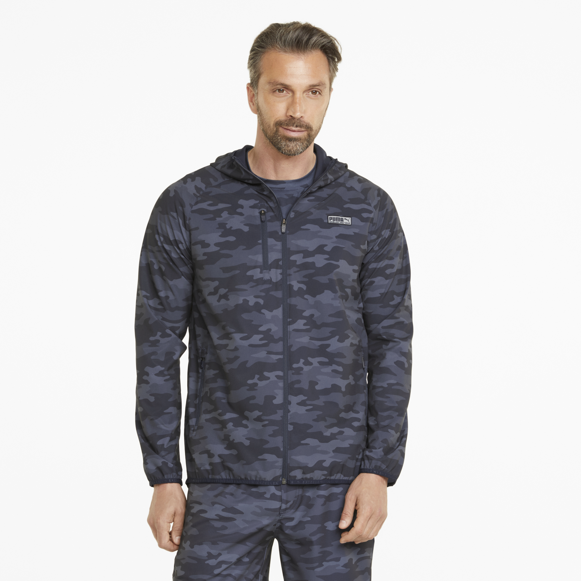 PUMA 531149-05 EGW HOODED JACKET - JAKNA MOŠKA - MODRA BARVA - US M - slika 3