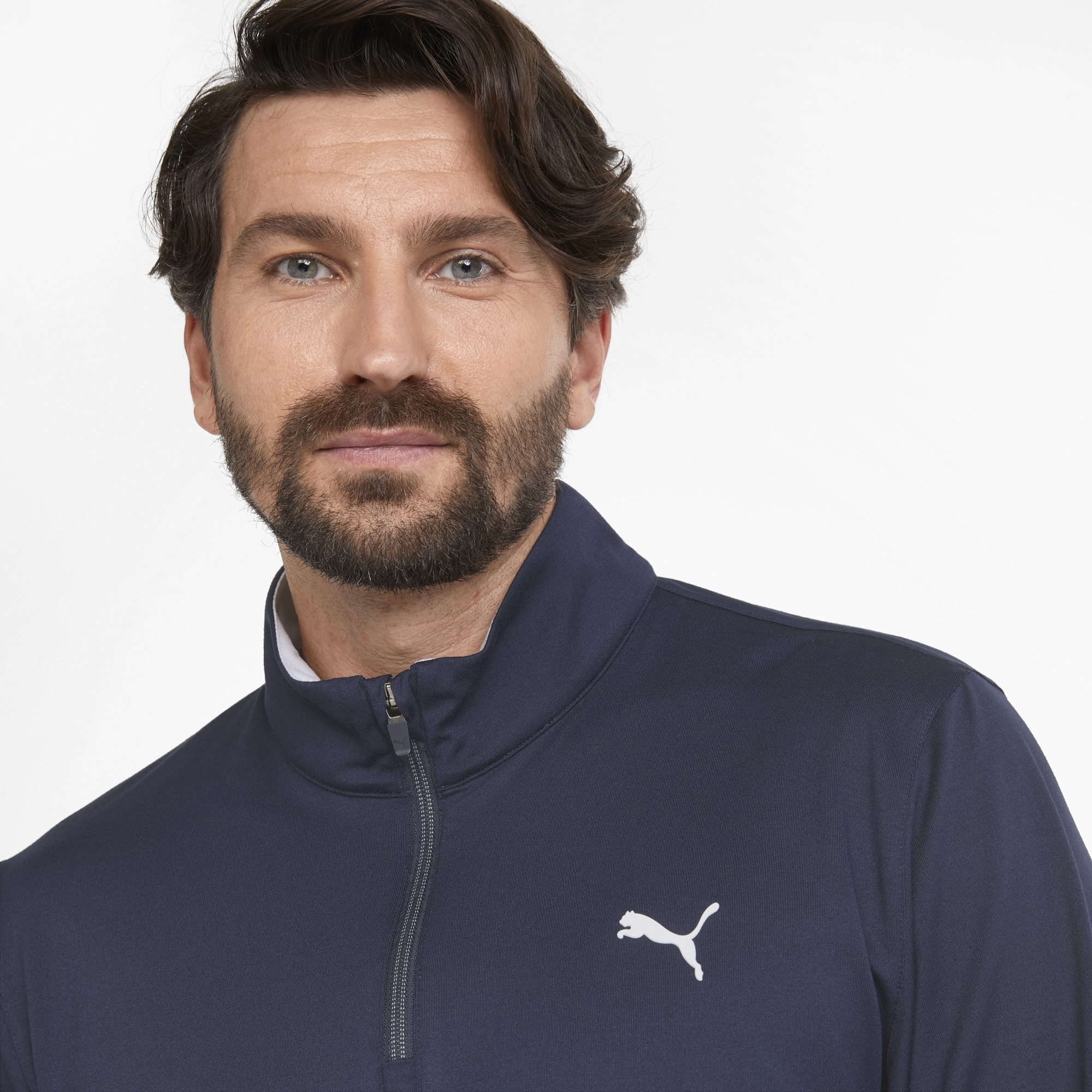 PUMA 532985-02 GAMER COLORBLOCK 1/4 ZIP - PULOVER MOŠKI - BELA/MODRA BARVA - US XXL - slika 6