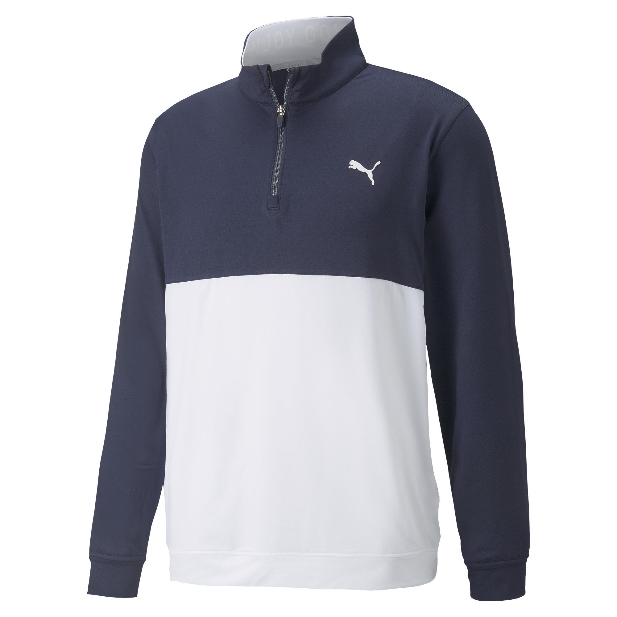 PUMA 532985-02 GAMER COLORBLOCK 1/4 ZIP - PULOVER MOŠKI - BELA/MODRA BARVA - US XXL