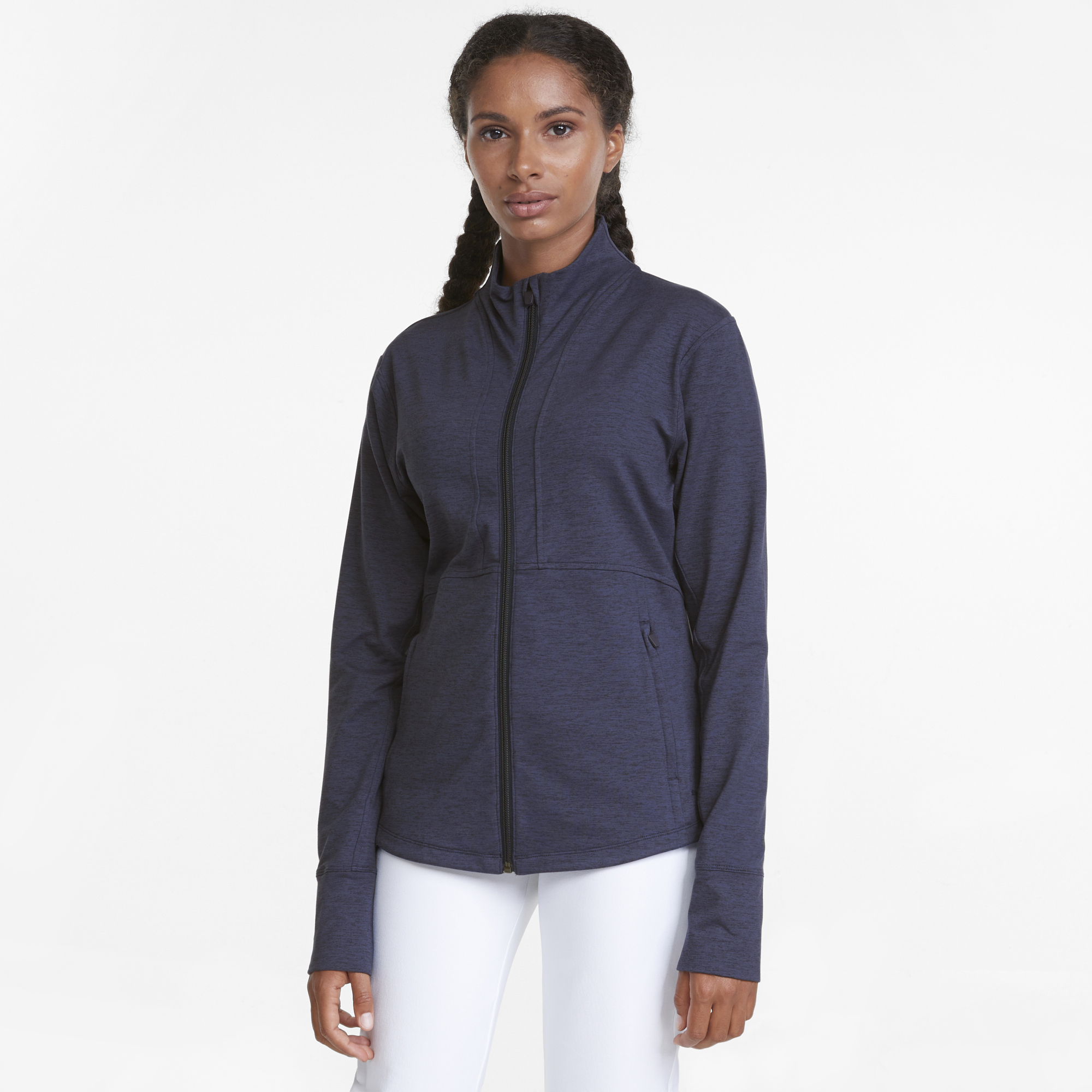 PUMA 533004-02 W CLOUDSPUN DAYBREAK JACKET - PULOVER ŽENSKI - MODRA BARVA - US L - slika 3