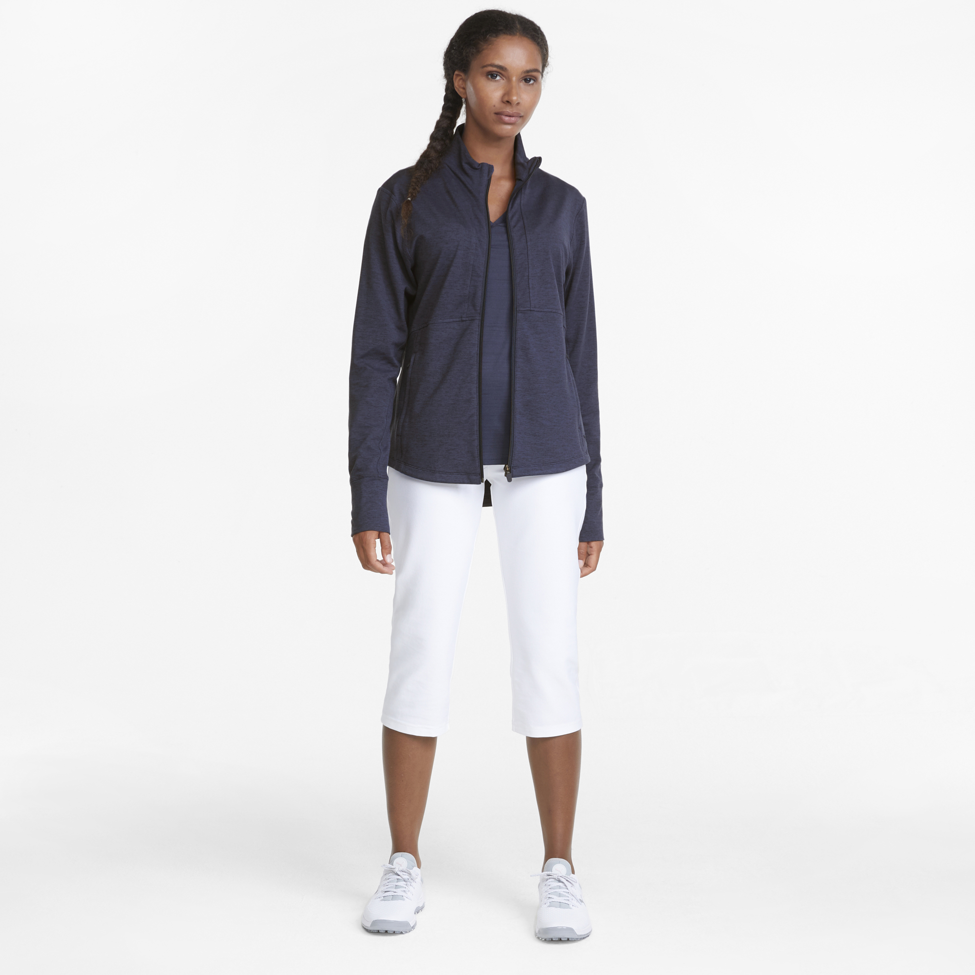 PUMA 533004-02 W CLOUDSPUN DAYBREAK JACKET - PULOVER ŽENSKI - MODRA BARVA - US L - slika 5