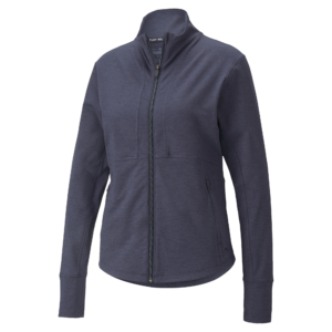PUMA 533004-02 W CLOUDSPUN DAYBREAK JACKET - PULOVER ŽENSKI - MODRA BARVA - US L