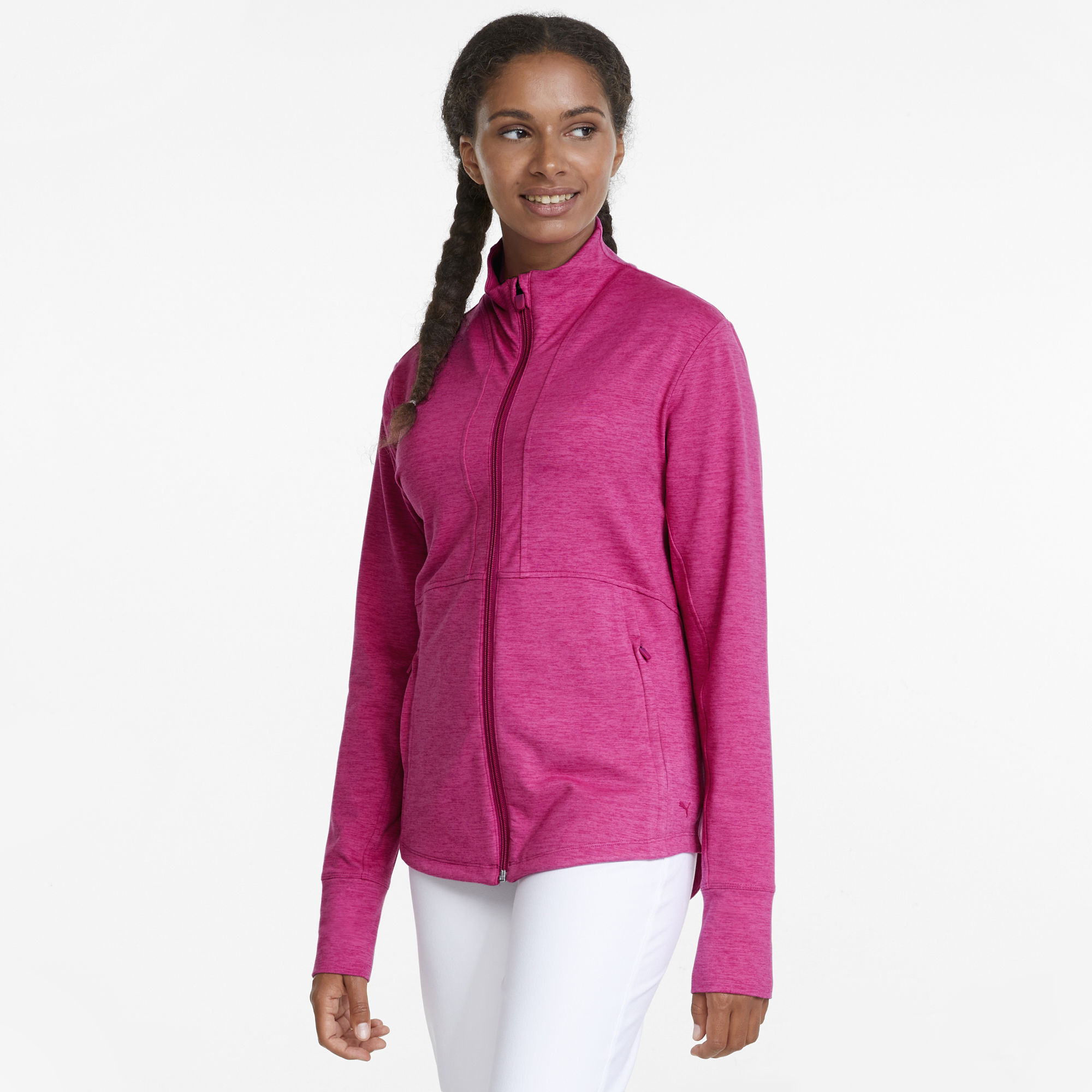 PUMA 533004-06 W CLOUDSPUN DAYBREAK JACKET - PULOVER ŽENSKI - ROZA BARVA - US L - slika 3