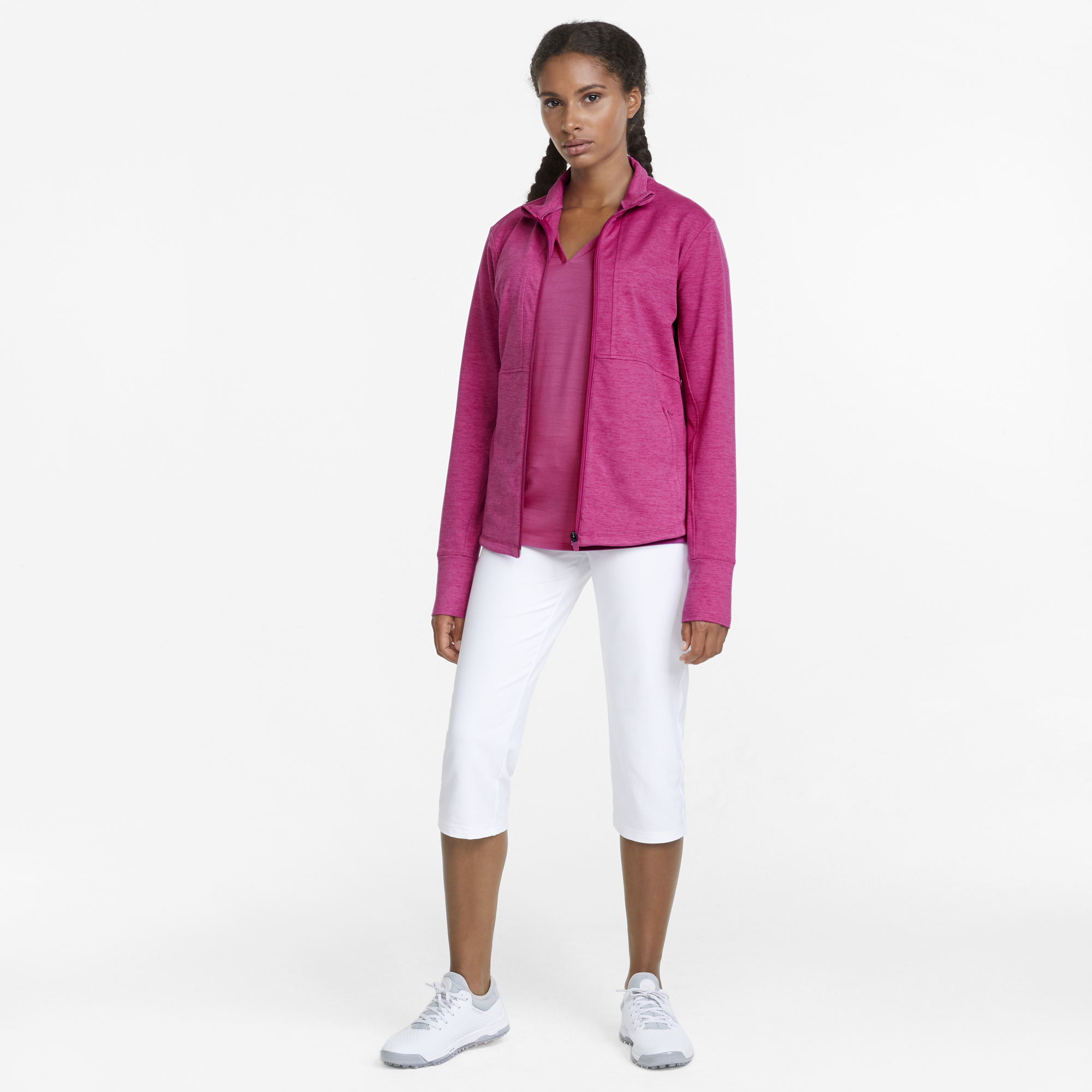 PUMA 533004-06 W CLOUDSPUN DAYBREAK JACKET - PULOVER ŽENSKI - ROZA BARVA - US L - slika 5