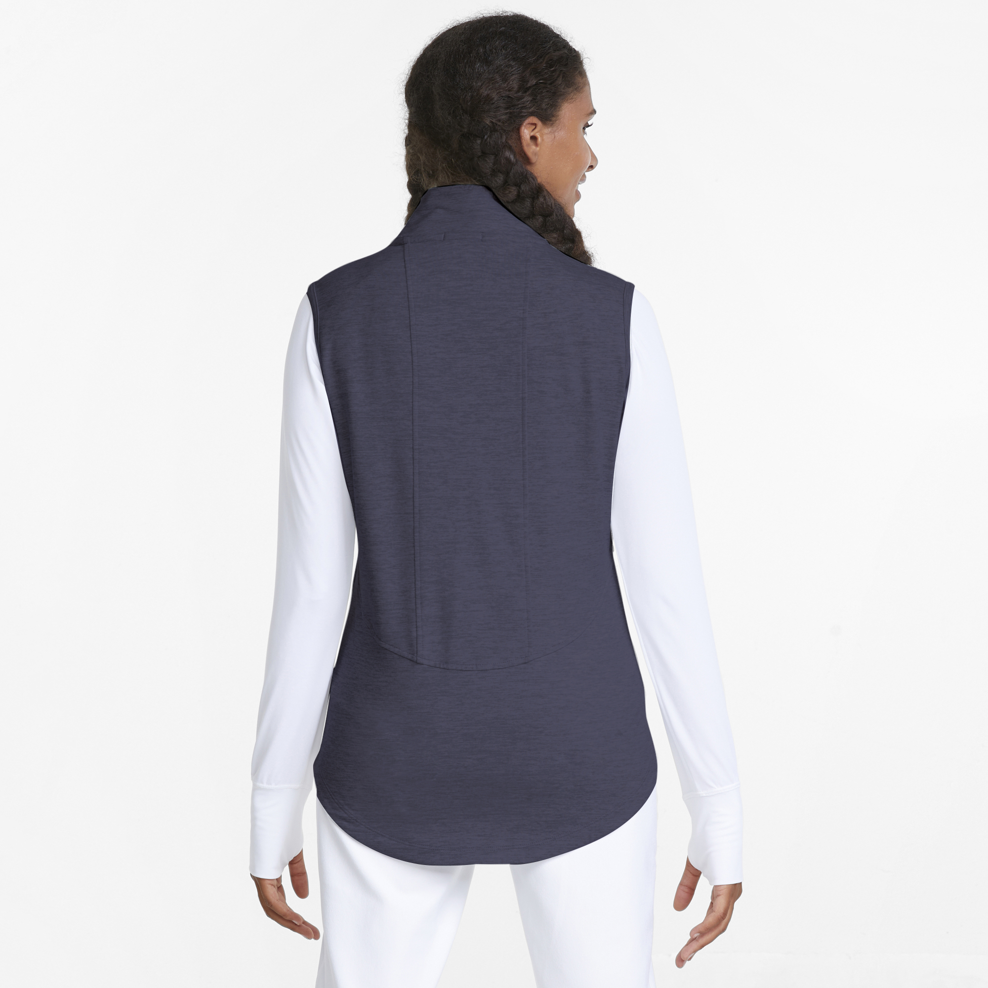 PUMA 533005-02 W CLOUDSPUN DAYBREAK VEST - PULOVER ŽENSKI - MODRA BARVA - US L - slika 4