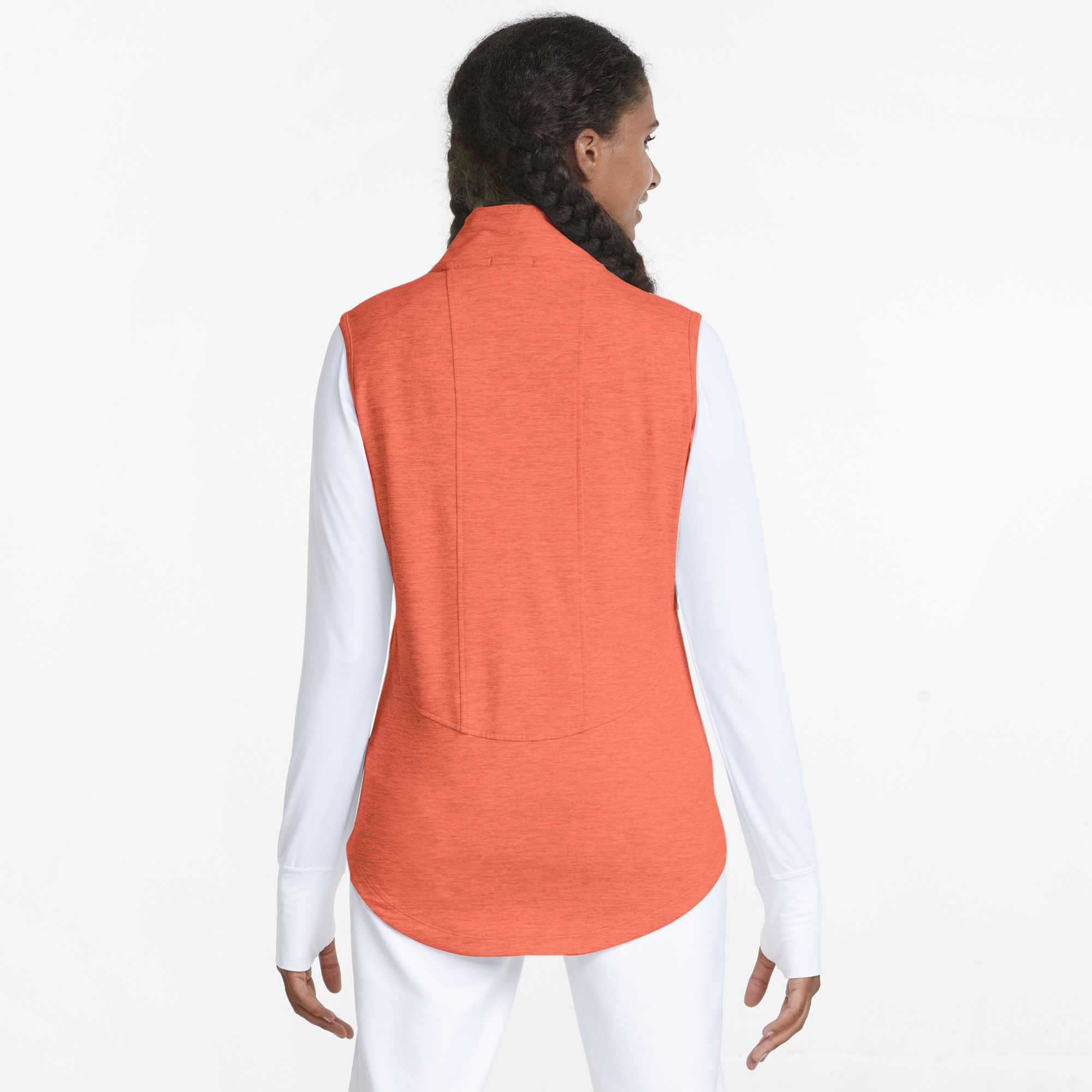 PUMA 533005-05 W CLOUDSPUN DAYBREAK VEST - PULOVER ŽENSKI - ORANŽNA BARVA - US L - slika 4