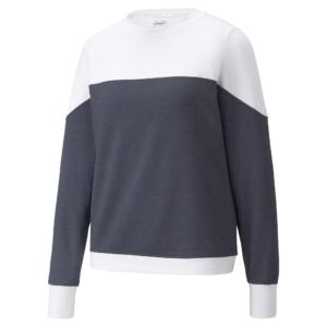 PUMA 533006-02 W CLOUDSPUN BLOOM CREWNECK - PULOVER ŽENSKI - BELA BARVA - US L