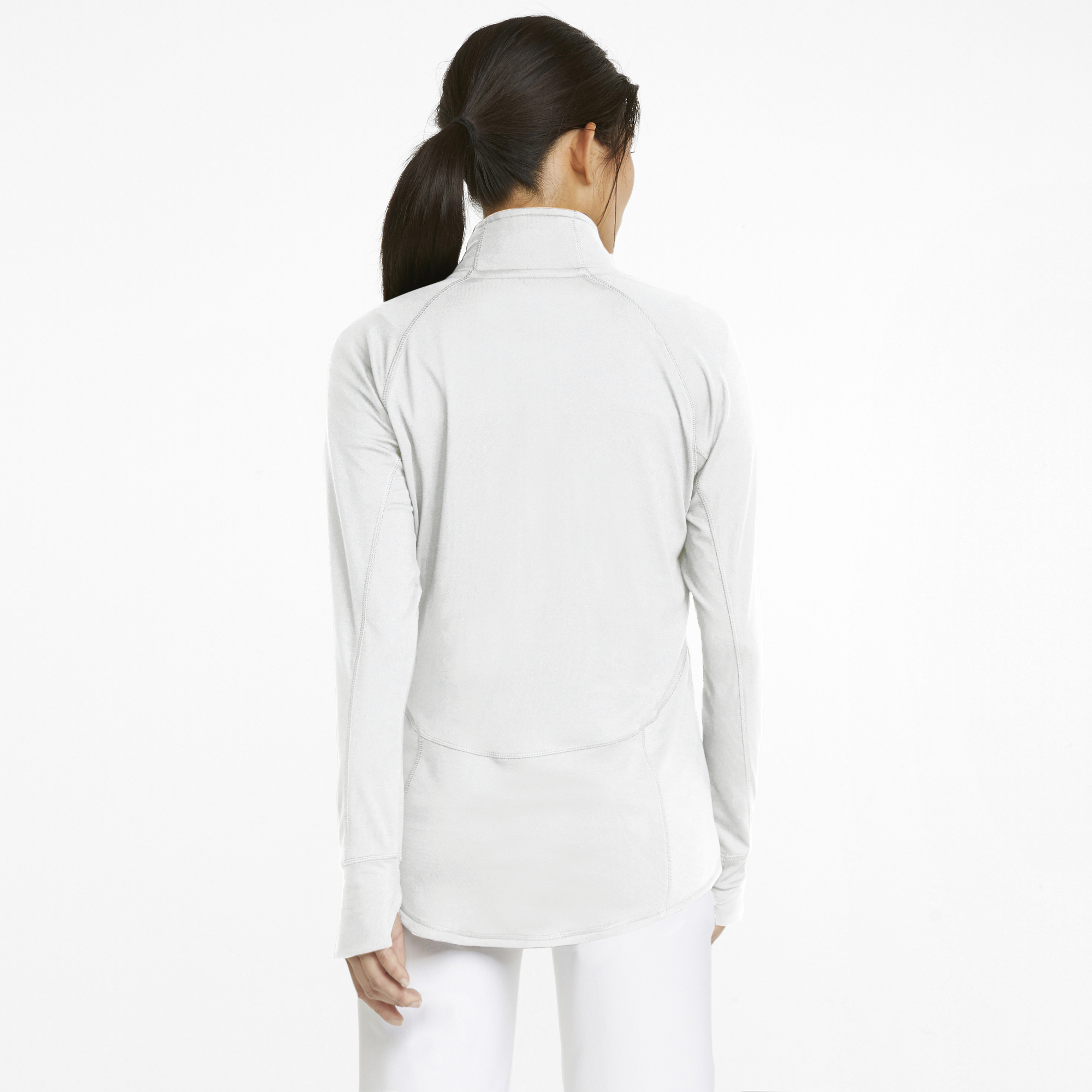 PUMA 533007-01 W GAMER 1/4 ZIP - PULOVER ŽENSKI - BELA BARVA - US M - slika 4