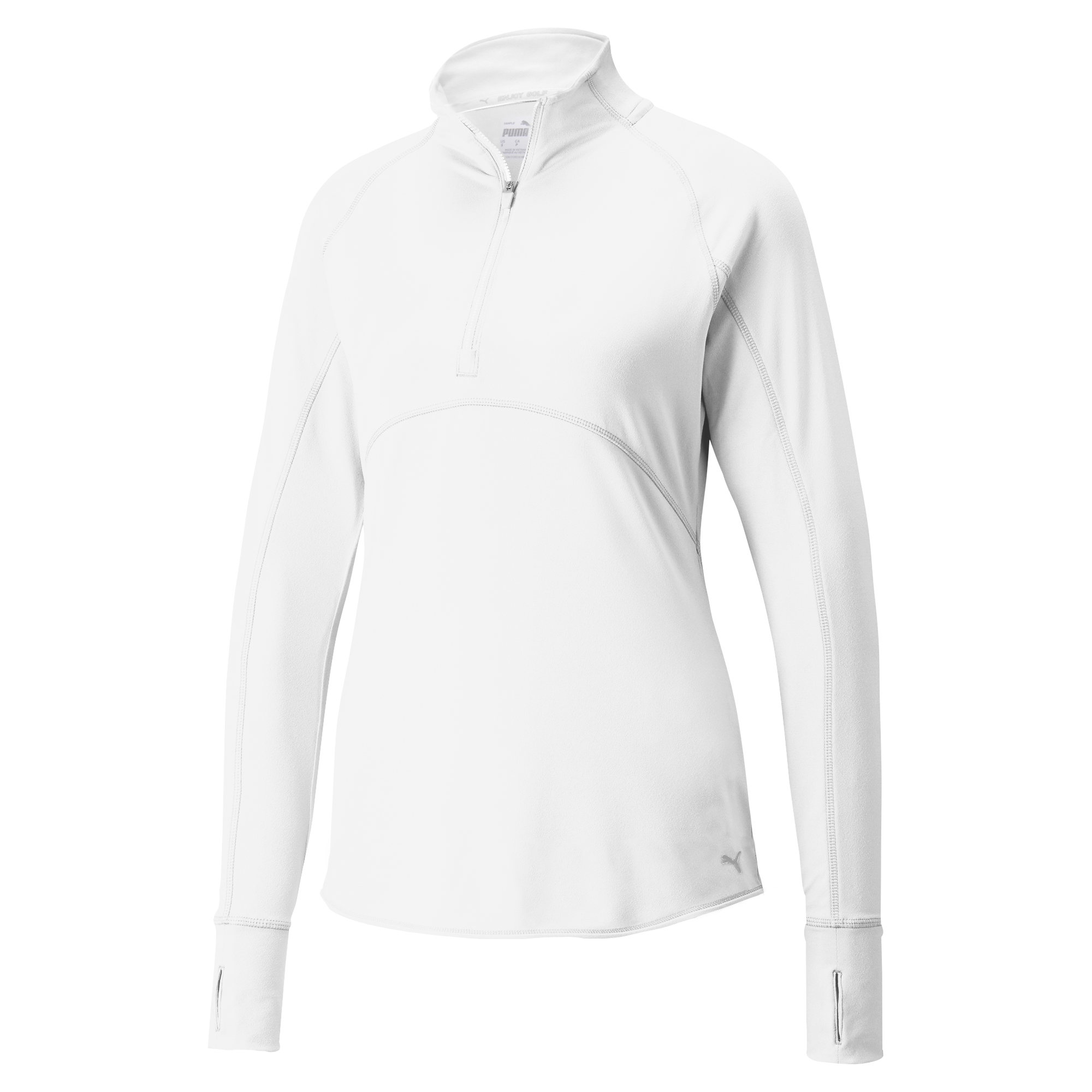 PUMA 533007-01 W GAMER 1/4 ZIP - PULOVER ŽENSKI - BELA BARVA - US M