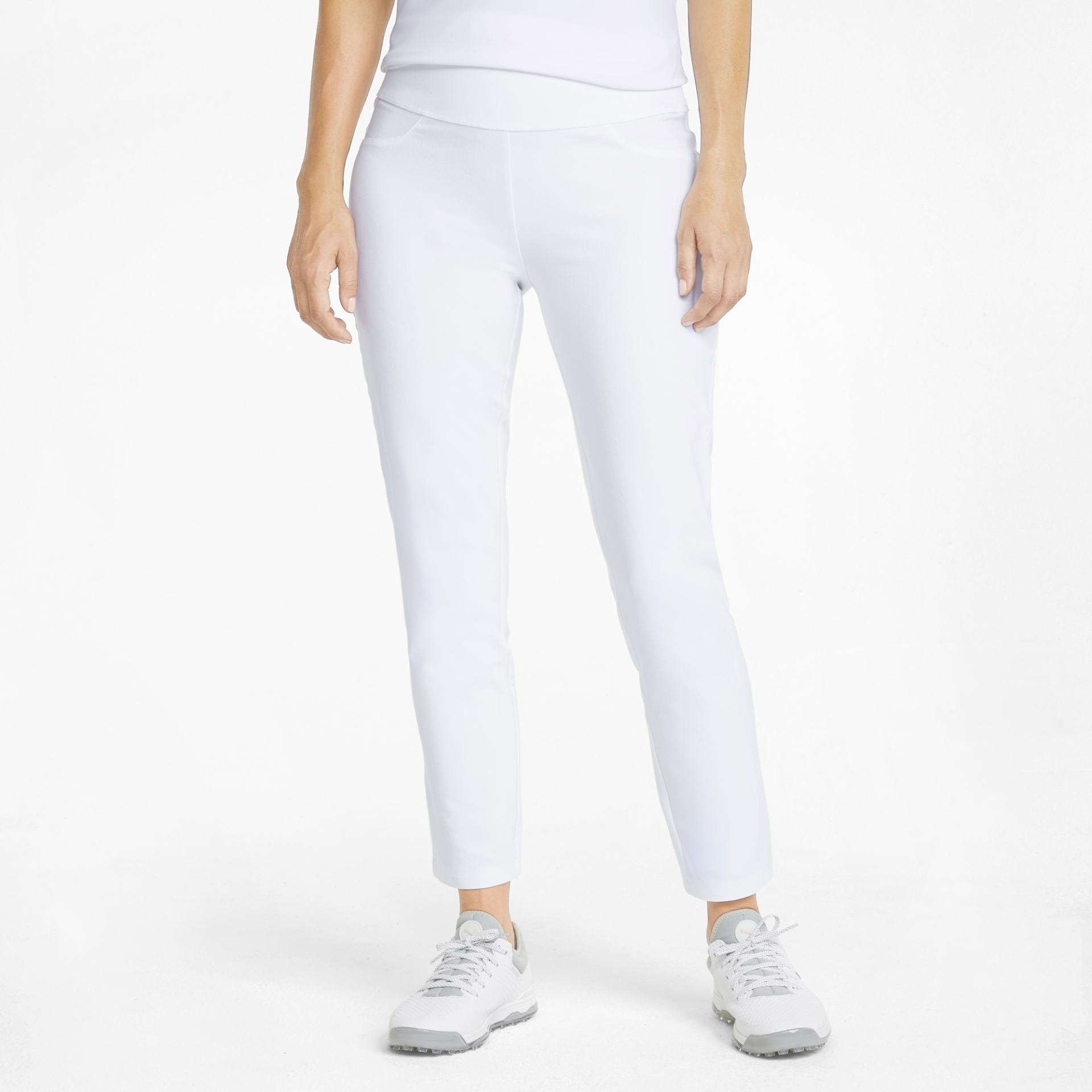 PUMA 533016-02 PWRSHAPE PANT - DOLGE HLAČE ŽENSKE - BELA BARVA - US M - slika 2