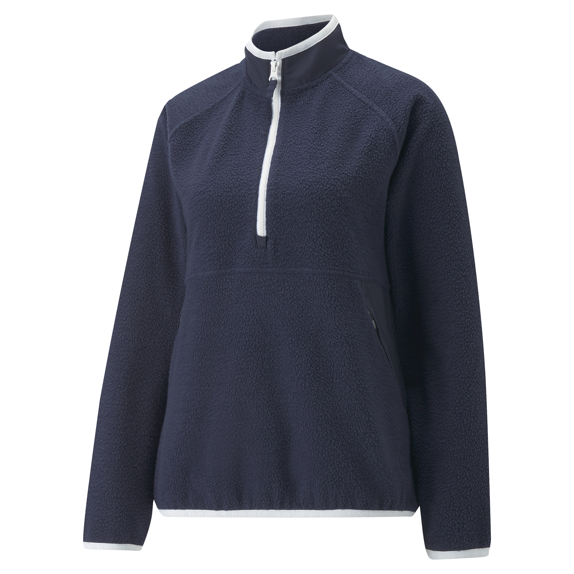 PUMA 535517-02 W SHERPA 1/4 ZIP - PULOVER ŽENSKI - MODRA BARVA - US L