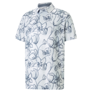 PUMA 537457-02 CLOUDSPUN STEMS POLO - POLO MAJICA MOŠKA - BELA BARVA - US L