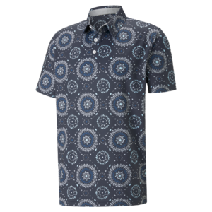 PUMA 537459-02 MATTR RISING POLO - POLO MAJICA MOŠKA - MODRA BARVA - US L