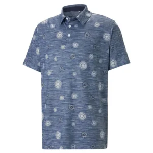 PUMA 537460-02 CLOUDSPUN WHEELS POLO - POLO MAJICA MOŠKA - MODRA BARVA - US L