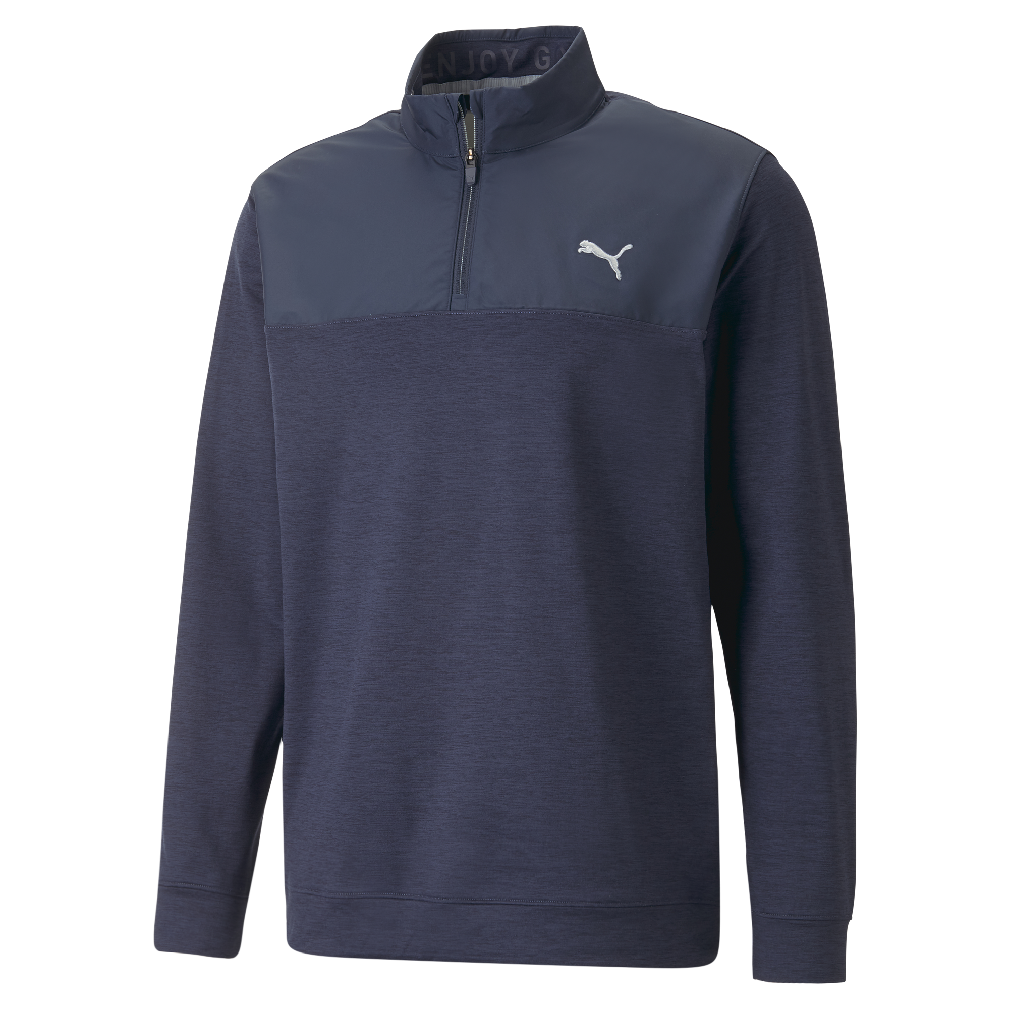 PUMA 537463-03 CLOUDSPUN COLORBLOCK 1/4 ZIP - PULOVER MOŠKI - MODRA BARVA - US L