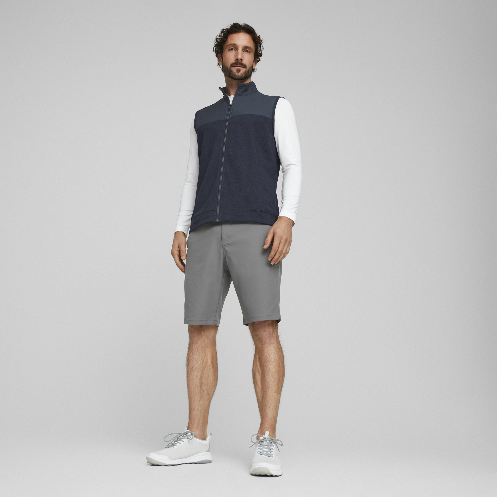 PUMA 537465-03 CLOUDSPUN COLORBLOCK VEST - PULOVER MOŠKI - MODRA BARVA - US L - slika 6