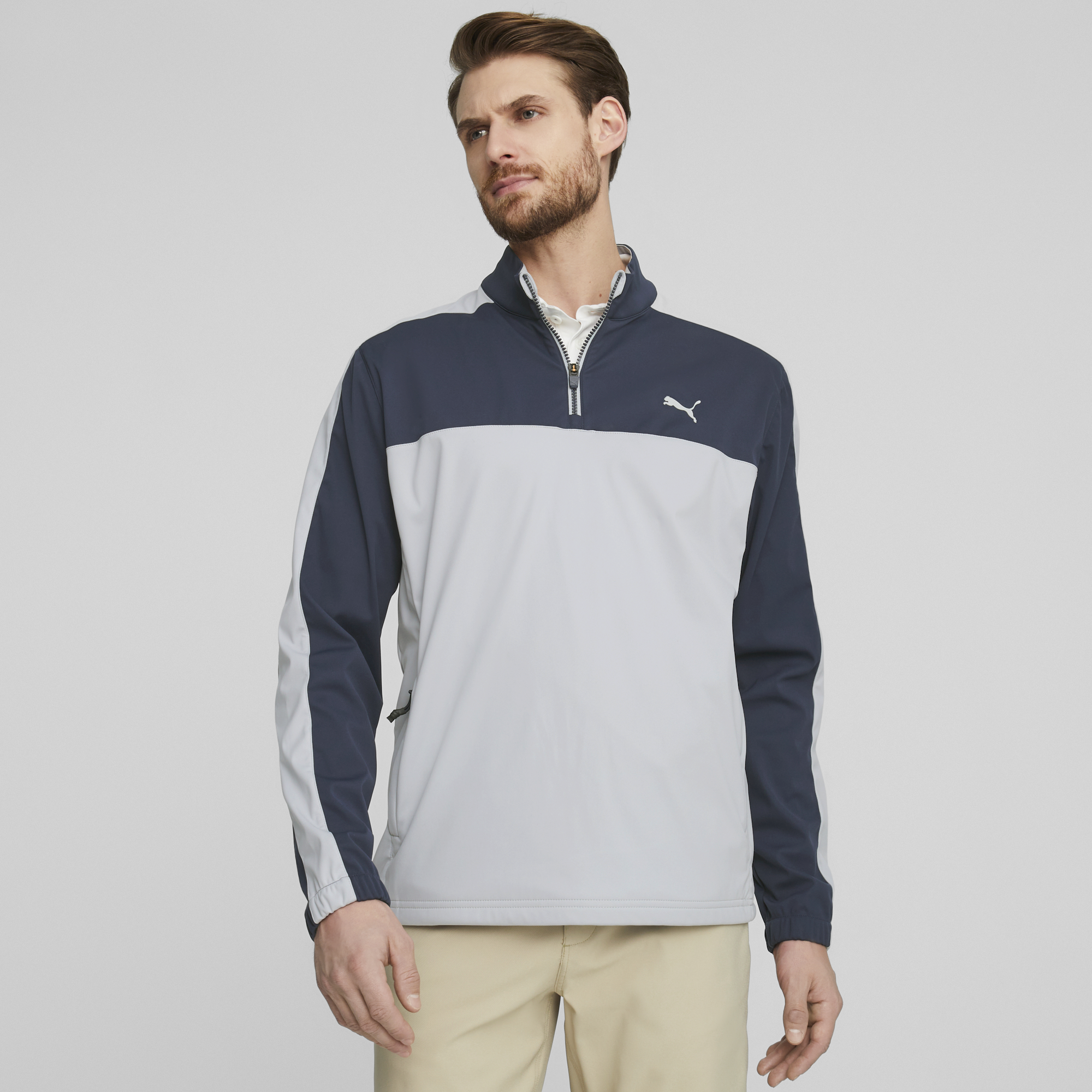PUMA 537468-02 MOMENTUM WOVEN 1/4 ZIP - PULOVER MOŠKI - MODRA BARVA - US L - slika 3