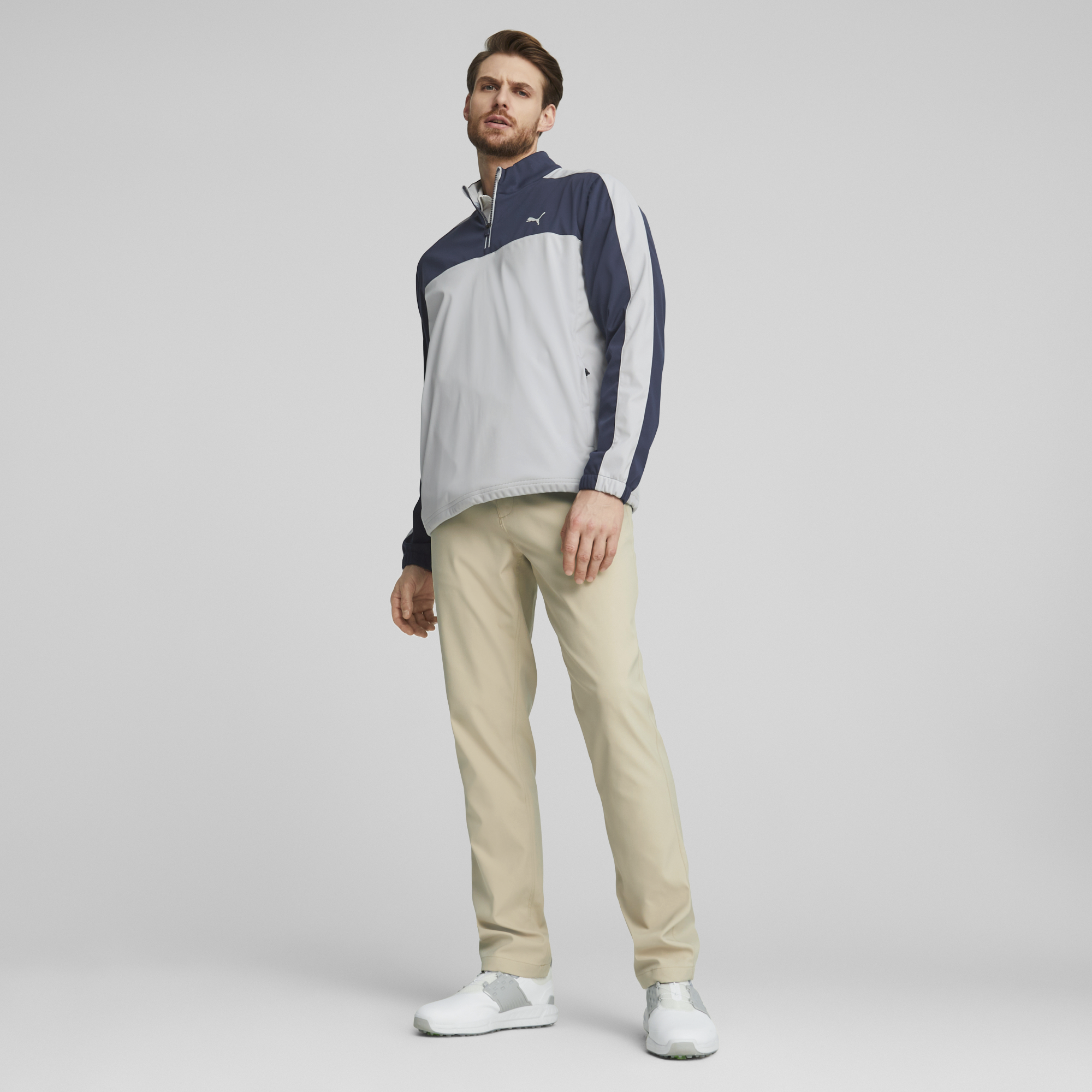 PUMA 537468-02 MOMENTUM WOVEN 1/4 ZIP - PULOVER MOŠKI - MODRA BARVA - US L - slika 6
