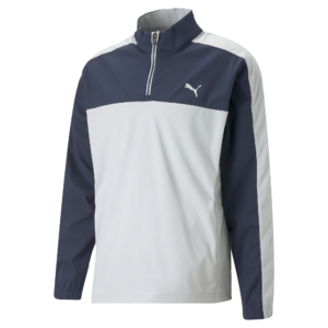PUMA 537468-02 MOMENTUM WOVEN 1/4 ZIP - PULOVER MOŠKI - MODRA BARVA - US L