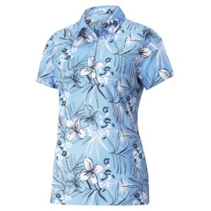 PUMA 537493-03 W MATTR ARTWORK POLO - POLO MAJICA ŽENSKA - SVETLO MODRA BARVA - US XL