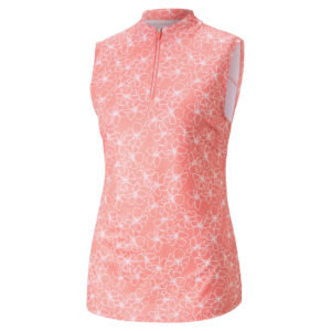 PUMA 537494-02 W CLOUDSPUN ISLAND FLOWER SL POLO - POLO MAJICA ŽENSKA - ROZA BARVA - US L