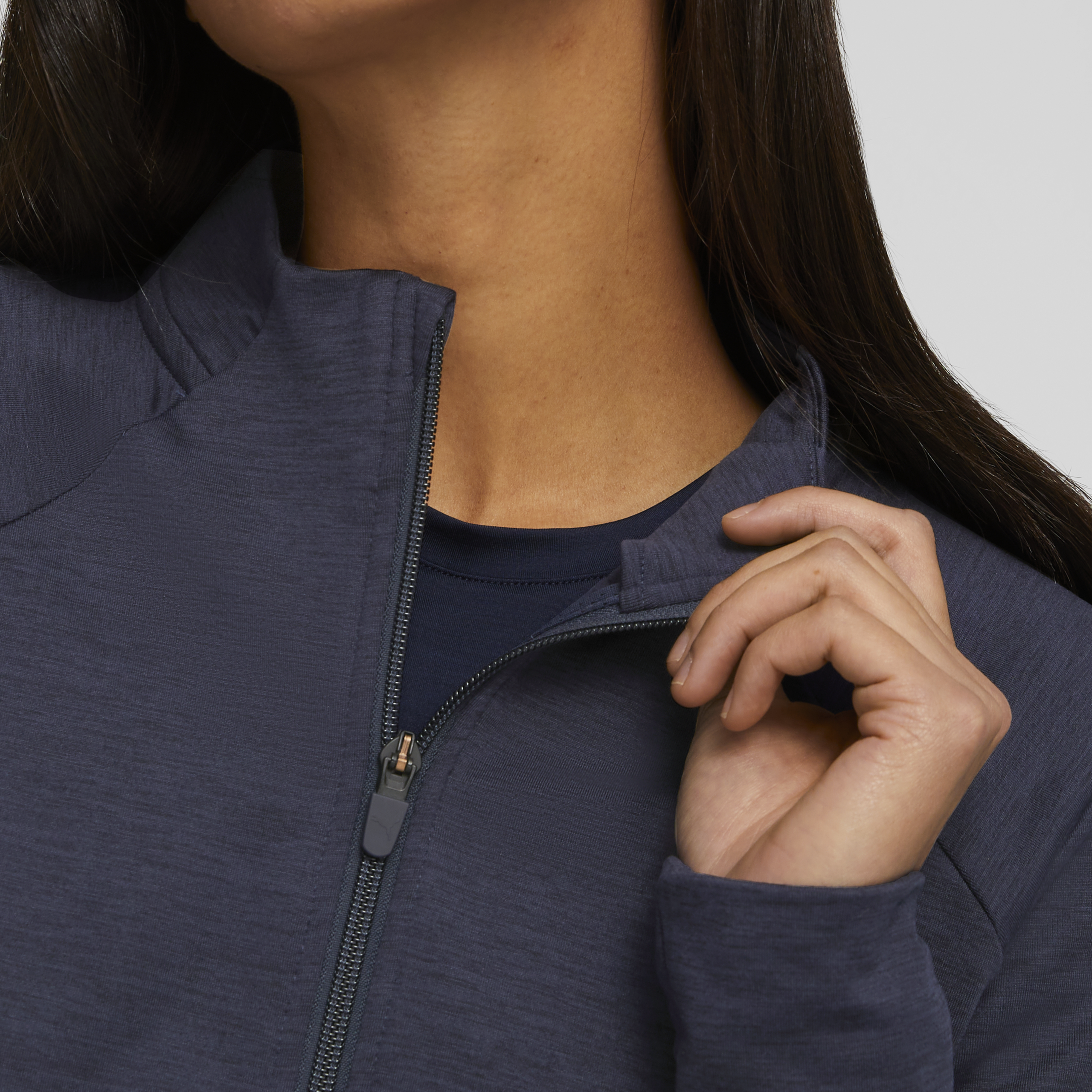 PUMA 537502-02 W CLOUDSPUN HEATHER FULL ZIP JACKET - PULOVER ŽENSKI - MODRA BARVA - US M - slika 6