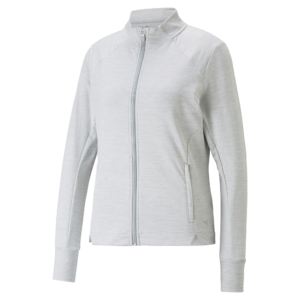 PUMA 537502-07 W CLOUDSPUN HEATHER FULL ZIP JACKET - PULOVER ŽENSKI - SIVA BARVA - US L