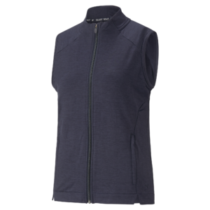 PUMA 537503-02 W CLOUDSPUN HEATHER FULL ZIP VEST - PULOVER ŽENSKI - MODRA BARVA - US M