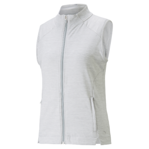 PUMA 537503-06 W CLOUDSPUN HEATHER FULL ZIP VEST - PULOVER ŽENSKI - SIVA BARVA - US S