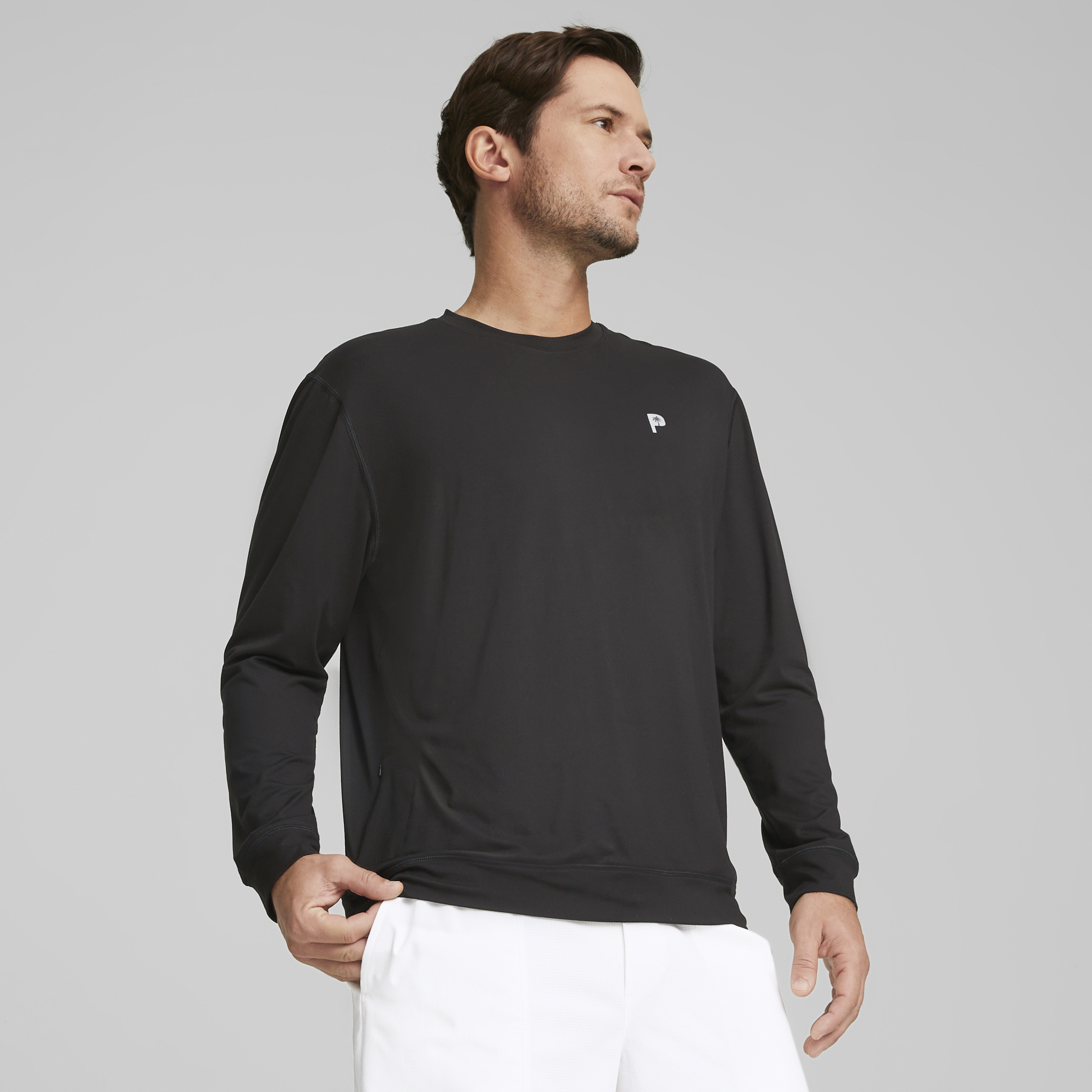 PUMA 539206-02 PUMA X PTC MIDWEIGHT CREWNECK - PULOVER MOŠKI - ČRNA BARVA - US L - slika 3