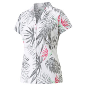 PUMA 539255-01 W PUMA X PTC PARADISE CAMP SHIRT - POLO MAJICA ŽENSKA  - BELA BARVA - US XS
