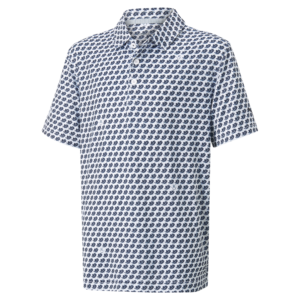 PUMA 539778-01 MATTR LOVE/H8 POLO BOYS - POLO MAJICA MOŠKA - BELA BARVA - D/I 140