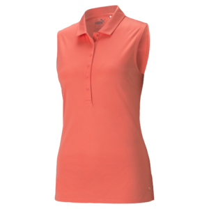 PUMA 595823-15 ROTATION SLEEVELESS POLO - POLO MAJICA ŽENSKA - RDEČA BARVA - US L