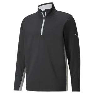 PUMA 599127-01 GAMER 1/4 ZIP - PULOVER MOŠKI - ČRNA BARVA - US XXL