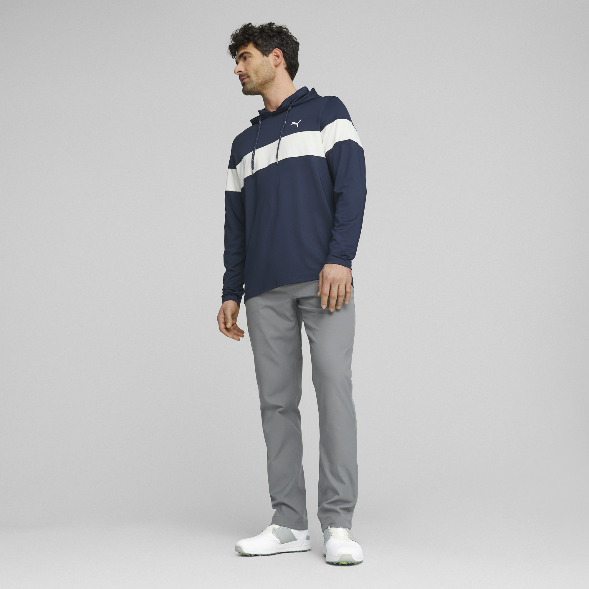 PUMA 620252-02 MATTR COLORBLOCK HOODIE - PULOVER MOŠKI - MODRA BARVA - US L - slika 6