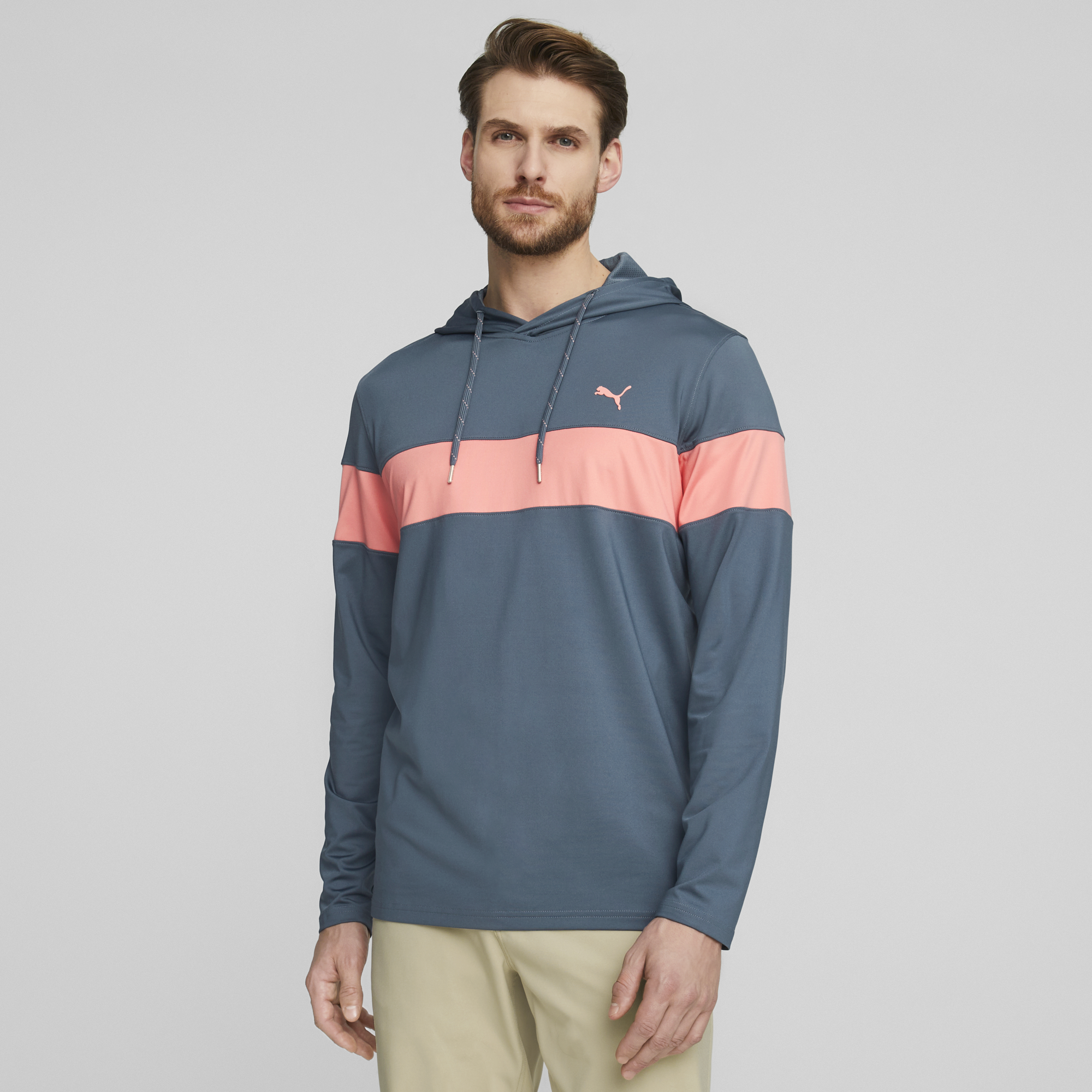PUMA 620252-05 MATTR COLORBLOCK HOODIE - PULOVER MOŠKI - SIVA BARVA - US XS - slika 3