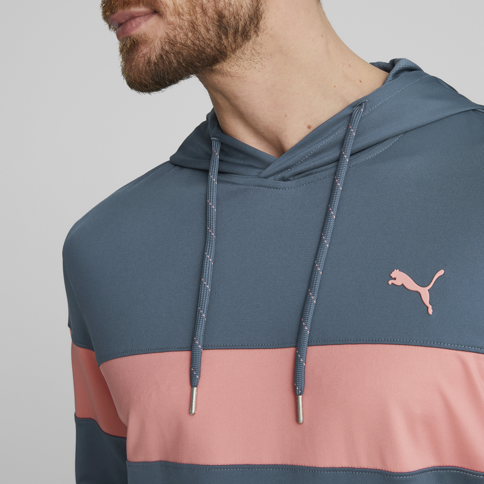 PUMA 620252-05 MATTR COLORBLOCK HOODIE - PULOVER MOŠKI - SIVA BARVA - US XS - slika 4