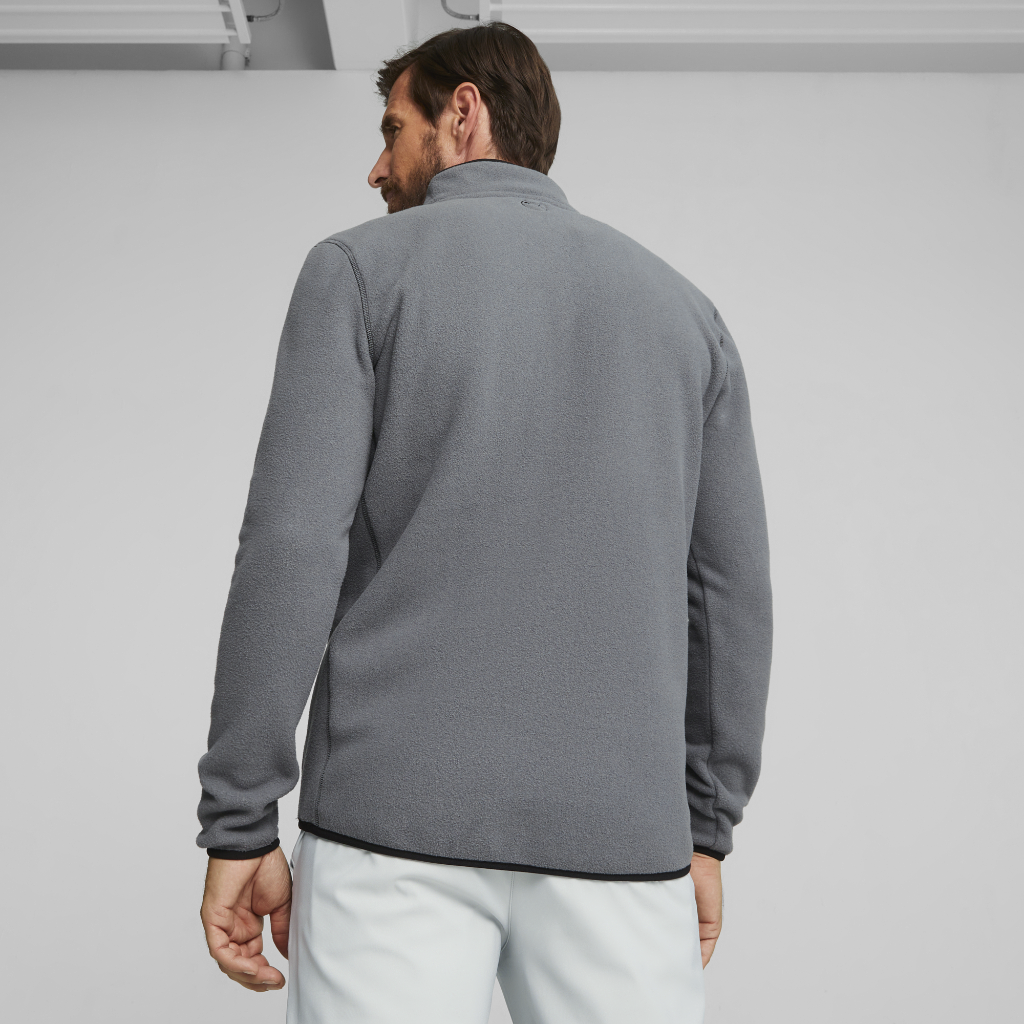 PUMA 621519-02 FLEECE 1/4 ZIP - PULOVER MOŠKI - SIVA BARVA - US L - slika 5