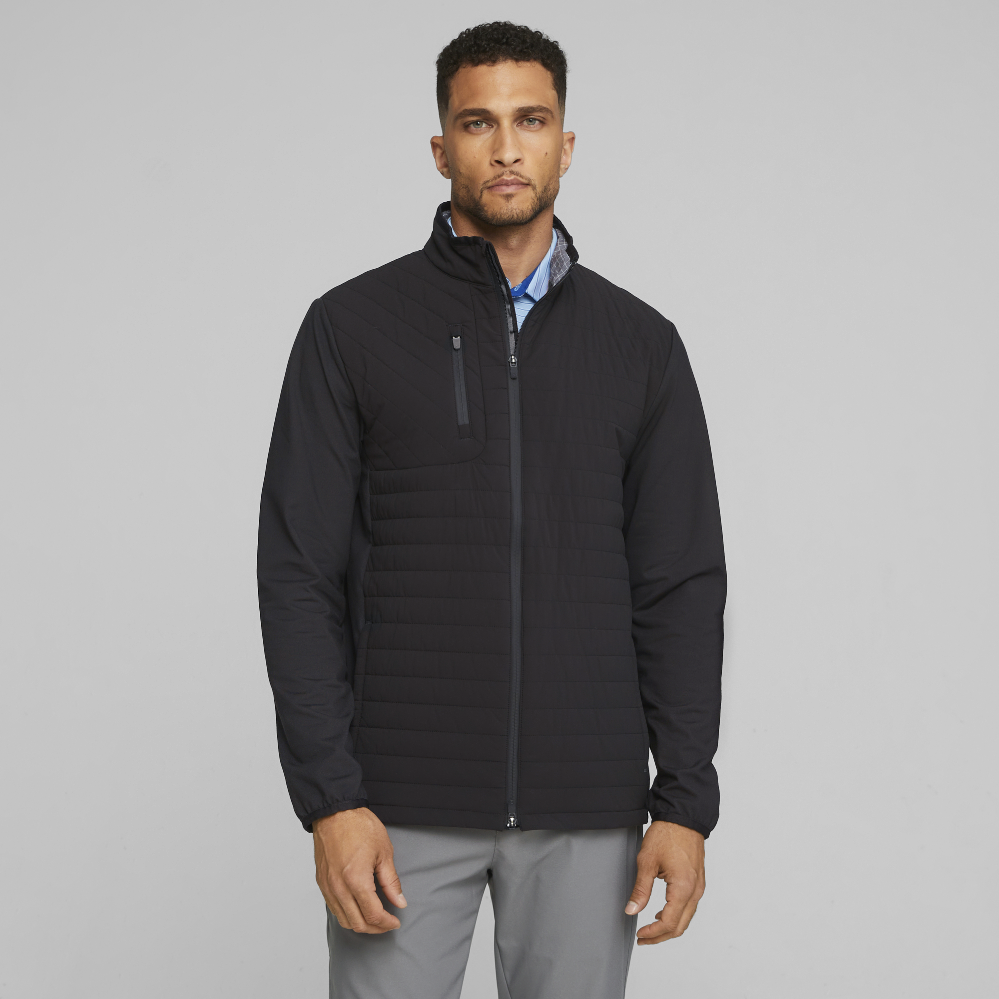 PUMA 621525-01 SCOTIA QUILTED JACKET JAKNA PODLOŽENA MOŠKA - ČRNA BARVA - US L - slika 3