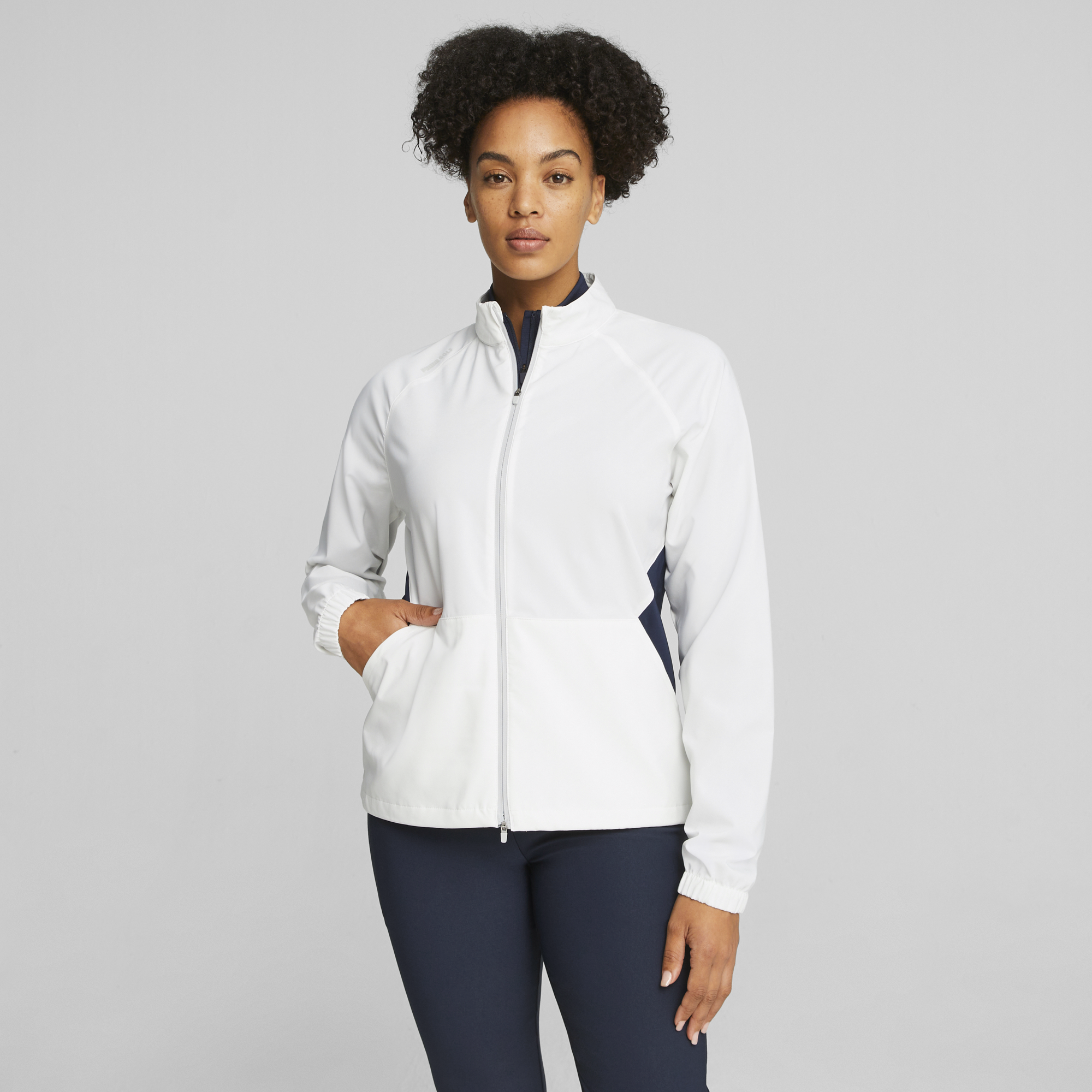 PUMA 621624-01 W MONTEREY WIND JACKET - JAKNA ŽENSKA - BELA BARVA - US L - slika 3