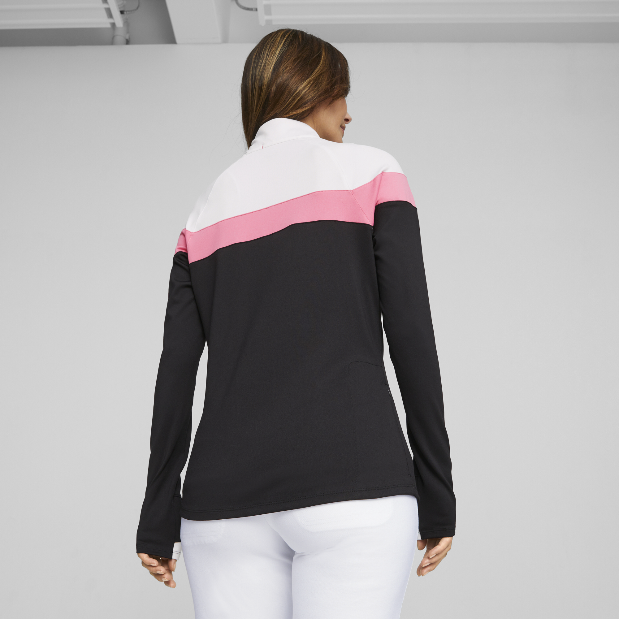 PUMA 621626-01 W LIGHTWEIGHT 1/4 ZIP - PULOVER ŽENSKI - ČRNA BARVA - US L - slika 5